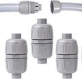 (3Pcs) NPT 1/2 inch Liquid-Tight Connector,PVC Flexible Conduit Double-Ended Connector,Straight 180 Degree,Two-Way Conduit Connector
