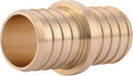 SharkBite 1 Inch Crimp Coupling, Brass Plumbing Fitting, PEX Pipe, PE-RT, UC020LFA