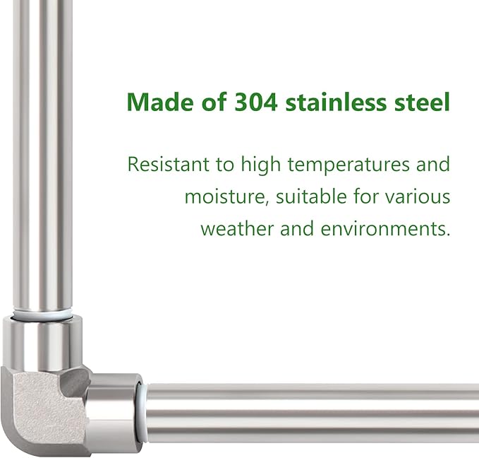 TAISHER 2PCS Stainless Steel Pipe Fittings, 3/8" NPT Male x 3/8" NPT Male Threaded, 16" Length Nipple Cast Pipe
