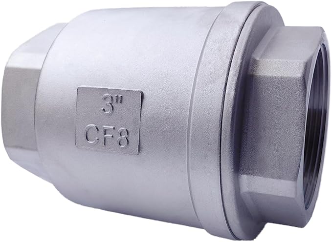 3”Stainless Steel Vertical Check Valve DN80, NPT Female Threaded Vertical Check Valve Stainless steel check valve for preventing oil-water backflow, gas-air check valve, sewage pump, etc