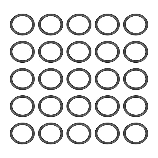 HARFINGTON 50pcs Nitrile Rubber O-Rings 9mm OD 7mm ID 1mm Width Metric Buna-N NBR Sealing Gasket Plumbing Sealing Repair O Rings for Car Auto Vehicle Repair Faucet Air Gas