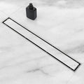 ZEKOO Linear Shower Drain 48 Inch, 2 in 1 Brushed Nickel Shower Drain, 304 Stainless Steel Shower Drains with Tile Insert Grate, Floor Drain
