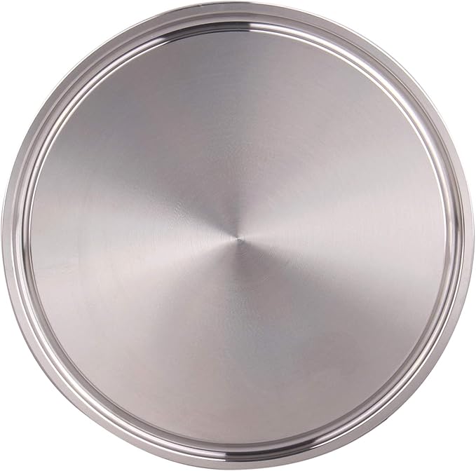 DERNORD Stainless Steel 304 Sanitary Fitting Clamp End Cap fits Tri-Clamp Ferrule Flange (3" (76mm) Tube OD)