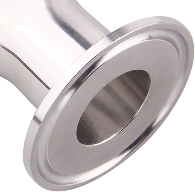 DERNORD Sanitary Fitting Reducer Fitting SUS304 Tri Clamp Ferrule Style 2" Tube OD to 1" Tube OD