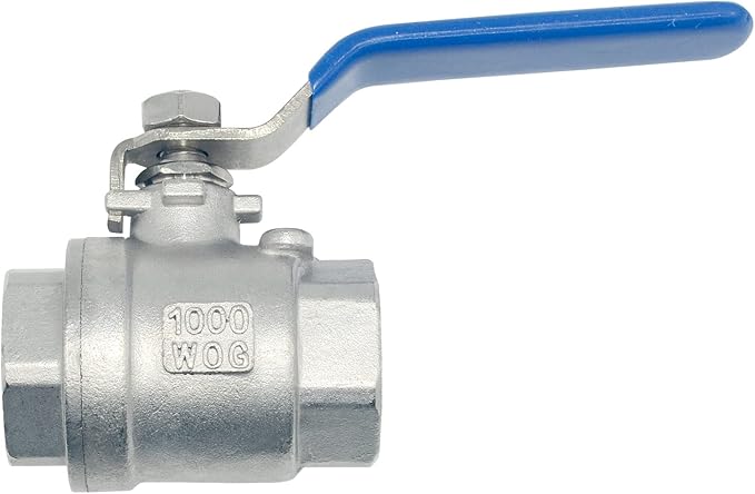 DAN SPEED 1" NPT Female SS 316 Stainless Steel Full Port Ball Valve Vinyl Handle WOG1000