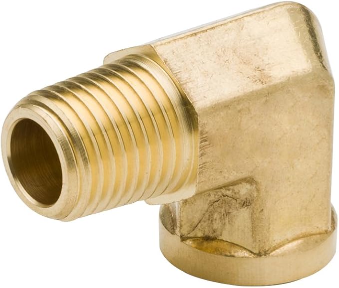 Legines 1/8 Inch Brass Street 90 Degree Elbow 1/8" NPT Male x 1/8" NPT Female Forged Pipe Fitting (Pack of 2)