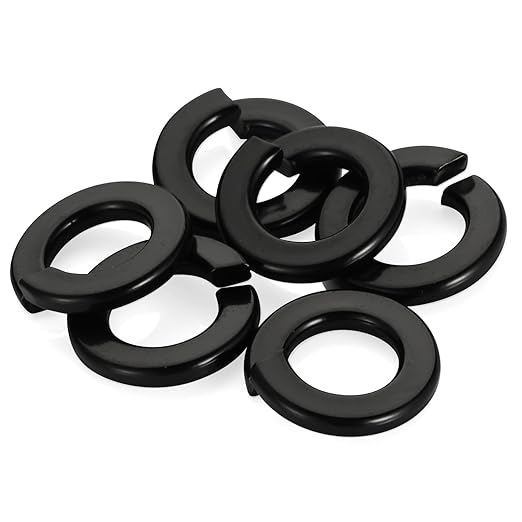 Mellewell M12 Lock Washer Spring Lock Washer, 304 Stainless Steel 18-8, Black Finish, Pack of 20