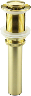 Bathroom Pop Up Sink Drain, Gold Vessel Vanity Sink Drain Stopper without Overflow