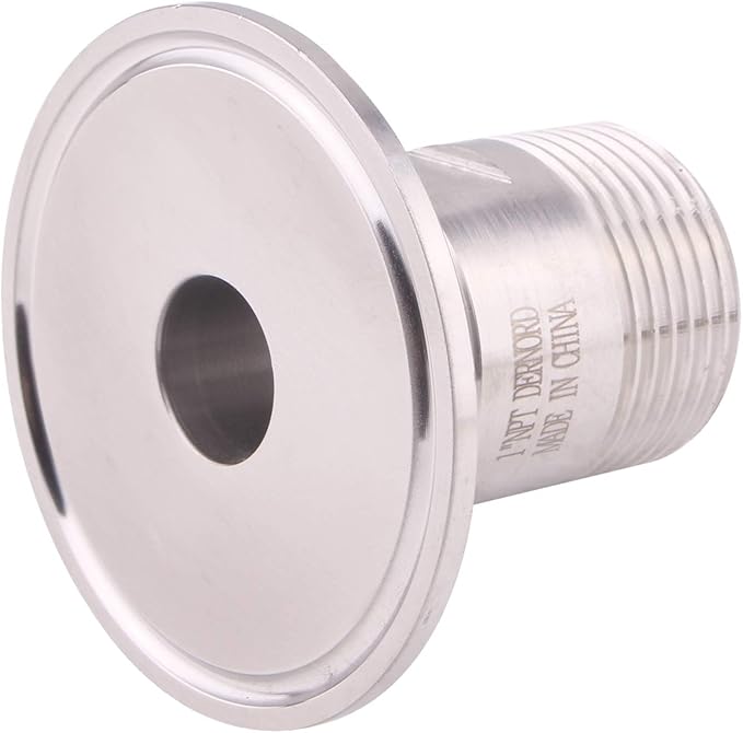 DERNORD 2'' Tri clamp Adapter to 1 inch MNPT Thread Ferrule Sanitary Pipe Fitting