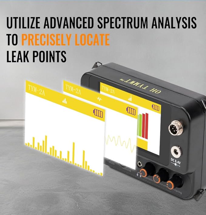OH TYMWT-2A Underground Water Leak Detector, Ultrasonic Water Leak Sensor Pipes Water Leak Alarm Detector