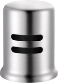 Dishwasher Air Gap Cover for Kitchen, Solid Brass Air Gap Cap with Skirted Design, Dishwasher Overflow Vent Cap Replacement Only, Brushed Nickel