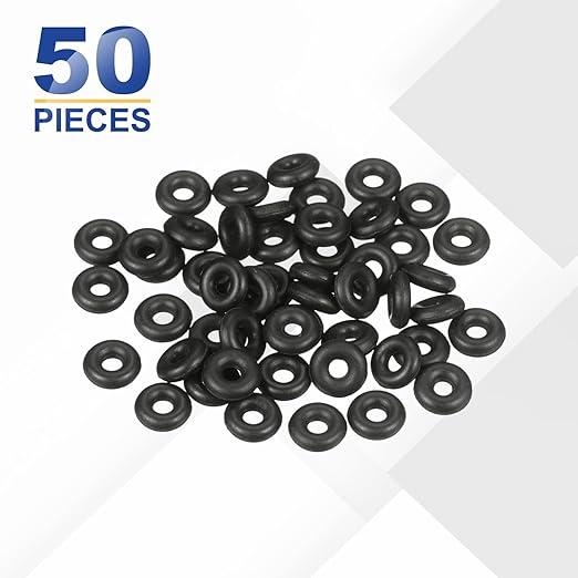HARFINGTON 50pcs Nitrile Rubber O-Rings 5mm OD 2mm ID 1.5mm Width Metric Buna-N NBR Sealing Gasket Plumbing Sealing Repair O Rings for Car Auto Vehicle Repair Faucet Air Gas