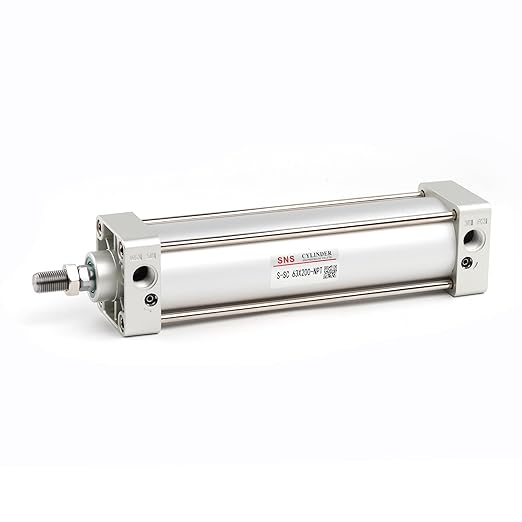 SNS Pneumatic Standard Air Cylinder S-SC 63 x 200 NPT 3/8, Bore: 2 1/2 inch, Stroke: 8 inch, Double Acting
