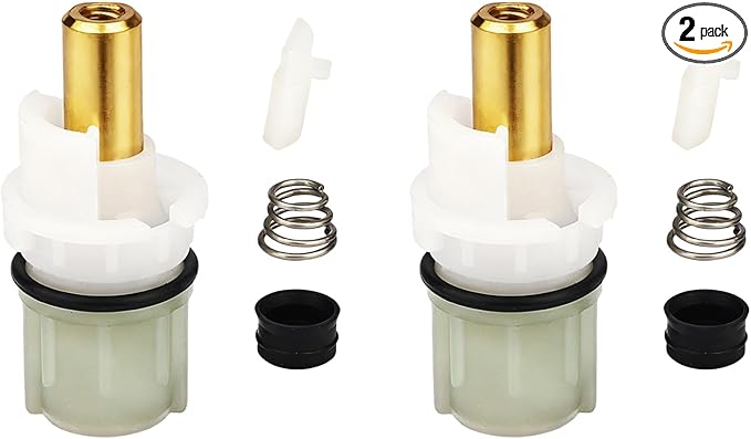 2 pcs RP25513 Faucet Stem Replacement for Delta 2 handle Faucet Repair Kit with RP24096 cartridge RP4993 Spring and Seat RP24097 Turn stop1/4