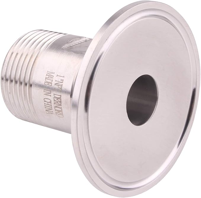 DERNORD 2'' Tri clamp Adapter to 1 inch MNPT Thread Ferrule Sanitary Pipe Fitting