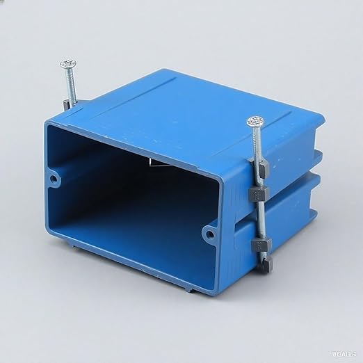 14-Pack-1-Gang PVC Electrical Outlet Box, 18 cu in Blue Switch Box - UL514C & UL263 Listed, Compatible with 7/10, 8/12, 9/14 AWG Wires