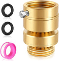 Boltigen No Lead Brass Self-Draining Vacuum Breaker with 3/4'' GHT Feamle to 3/4'' GHT Male Thread Hose Bib Anti Siphon Valve Backflow Preventer Adapter, for Outdoor Garden Faucet Spigot Replacement