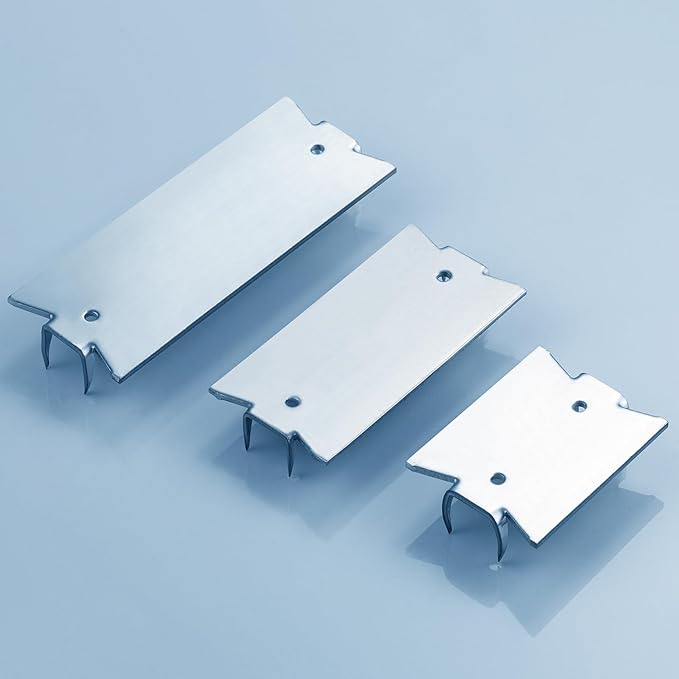 Wensilon(190 pcs) Zinc 1.5X4 Inch 16-Gauge Anti-Nail Protection Plate Shield, Nail Plate for Wood Studs, Steel Cable Wire Protector Plate with Sharp Pointed Prongs for Protection Plumbing and Wiring