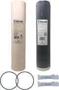 Home Master CsetBB2SmgCC Whole House Replacement Filter Set, 4-layer Sediment 25 to 1 micron, Heavy Duty Up-flow KDF85 Catalytic Carbon, 2 orings & grease