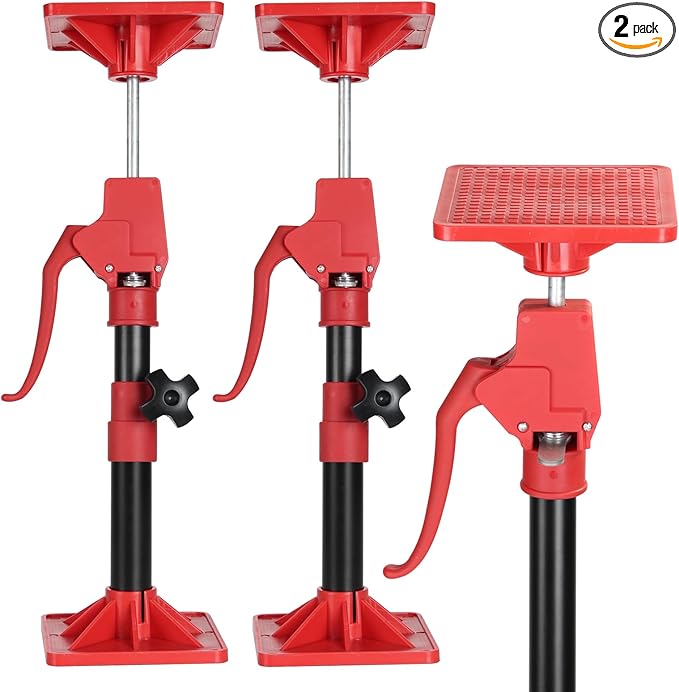 Cabinet Jacks for Installing Cabinets, 11.8" to 23.5" Third Hand Tools Adjustable Support Pole, 3rd Hand Support System for Upper Cabinet Installation, Each 78 LB Capacity, 2 Pack
