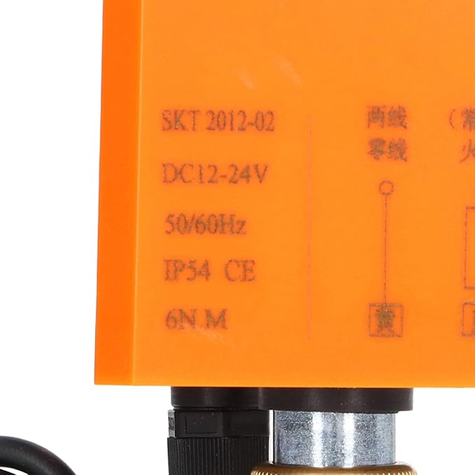 DN25 2 Way 2 Wire Electric Ball Valve Normally Closed Brass Universal Ball Valve DC12 24V High Performance Water Flow Control for Plumbing Systems Brass Material 1 Inch Interface