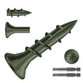 #8 x 3/4" Deck Screws (1106Pcs) 4lb. Carbon Steel, Green, Flat Head, Rust Resistant epoxy Coated, with T25 Star Bit