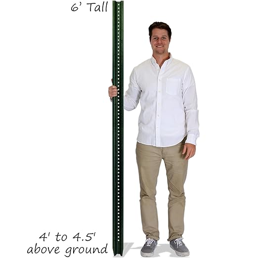 SmartSign U-Channel Sign Post, Heavy Duty | 6' Tall Baked Enamel Steel Post, Pack of 3
