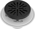 Delta 4 Inch Matte Black Tile-In Round Shower Floor Drain with Gasket and Removable Drain Gate, Matte Black DT061411-BL