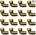 Push fit fittings 1/2 Inch x 1/2 Inch - Push-fit male adapter elbow - Male NPT Threaded Elbow - Push to Connect Pex Copper CPVC - No Lead Brass (Pack of 20)