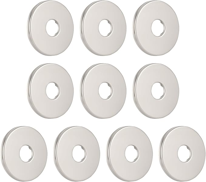 1/2 Inch Modern Shower Arm Flange,Universal Replacement Escutcheon Cover Plate Round Escutcheon Cover Plate for Shower Head Arm（10pcs）