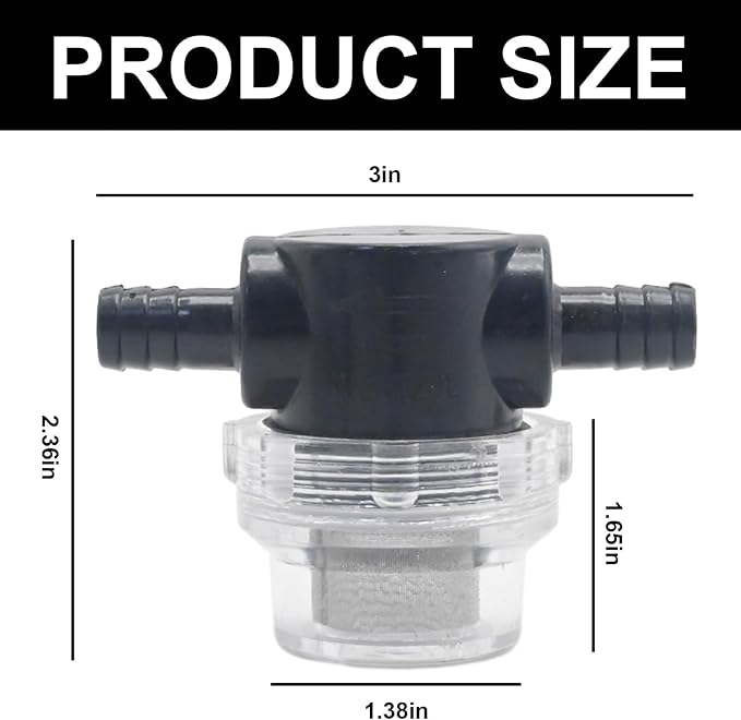 1/2 Inches Water Pump Strainer 2PCS for 12V DC 80 PSI Camper Marine Boat Lawn, 80 Mesh Filter