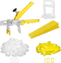 DGSL Tile Leveling System with Tile Plier - 300-Piece Tile Spacers Clips and 100-Piece Reusable Wedges - Tile Tools Set for Stone Installation (1/8 Inch Tile Spacers)