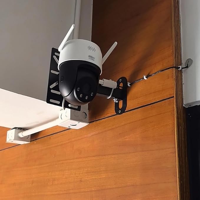 Movable L-Shaped Dome Camera Bracket, Used for Wall-Mounted Installation of Security Dome Cameras, Camera Installation, (Movable L-Shaped Bracket + Wall-Mounted Bracket) (7.8in)