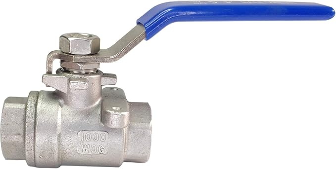 2PCS 1/4" Full Port Female Ball Valves 316 Stainless Steel NPT Female Thread Ball Valve for Water, Oil, and Gas