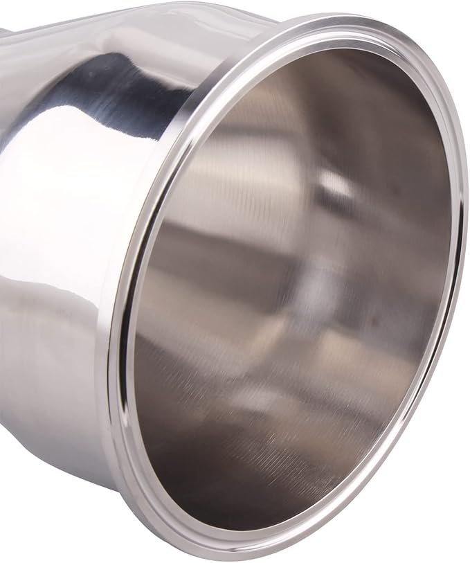 DERNORD Sanitary Fitting Reducer Fitting SUS304 Tri Clamp Ferrule Style 6" Tube OD to 4" Tube OD