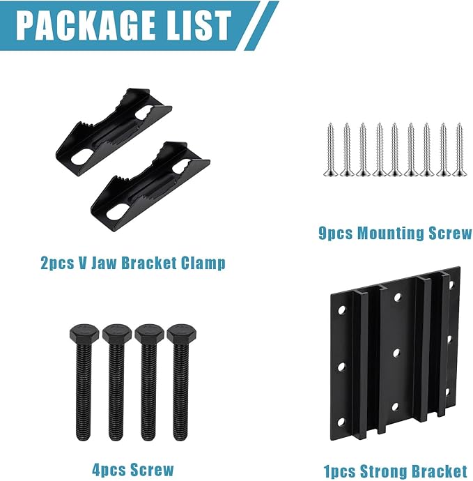 Post Tubes Mounting Bracket, 1-Pack Adjustable Solar Mounting Bracket Fence Hook Compatible with Round, Square, T-Posts, Irregularly Shaped Pipes (Max. 1-3/4" Width)