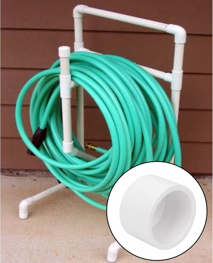 20Pack 1"PVC Pipe End Cap Fitting Schedule 40 Furniture Grade 1" PVC Pipe Plug Adapter for Build Furniture DIY Garden Shelf, White