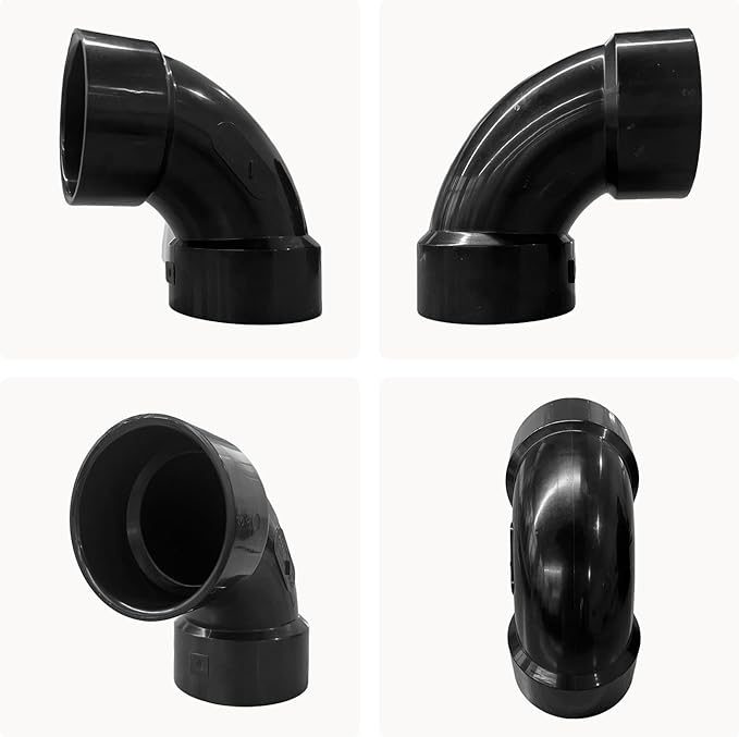 Lesso 1 1/2''90 ELBOW ABS pipe fittings Black, 1.5 Inch