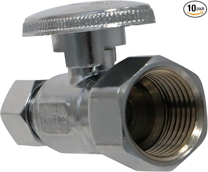 XFITTING 1/2 Inch Female NPT x 3/8 OD Compression Straight Valve, 30-1-4=10XX, 10 Pieces