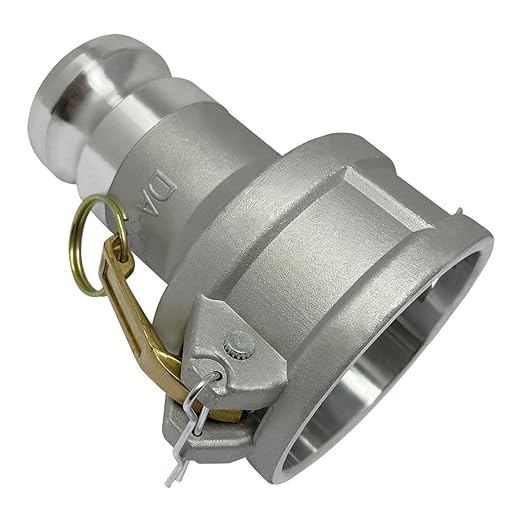 Gloxco Aluminum Type DA Cam and Groove Hose Fitting, Reducer, 3" Female Camlock x 2" Male Camlock (CAM-3020-DA-AL)