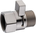 BRIGHT SHOWERS Water Flow Control Valve, Brass Shower Valve with Handle Lever, Flow Regulator Water-Saver Volume, Brushed Nickel