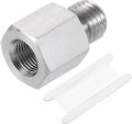 uxcell Pipe Fitting Reducing Adapter, M12 Male x 1/8" NPT Female 304 Stainless Steel Reducer Connector for Water Oil Air Pressure Gauge, Silver
