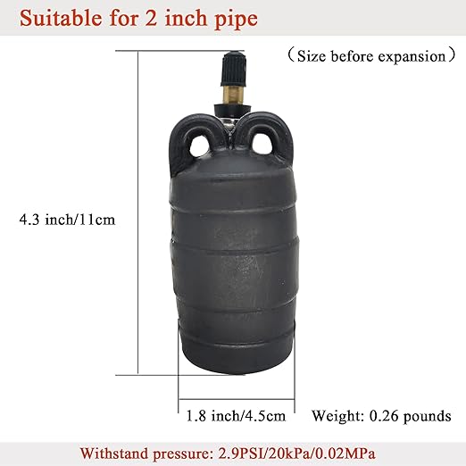 Inflatable Pipe Plug,Test Plug Plumbing,Sewer Test Plug,Inflatable Pipe Plug Balloon Plug,Pipe Test Plug,Plumbing Balloon Plug (2 inch)