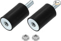 uxcell M8 Rubber Mounts, 2Pcs 24x40mm(DxH) Rubber Cylindrical Anti Vibration Isolator Shock Absorber with Lock Nut for Car Bobbin Generator Air Compressors