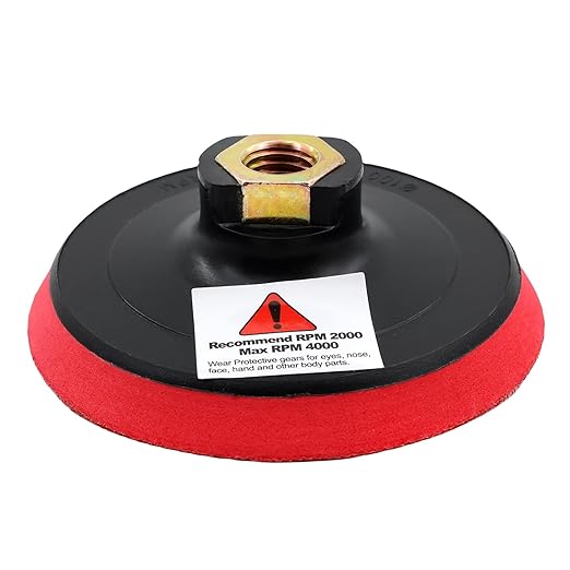 SHDIATOOL 4-Inch Backer Pad Backing pad of Foam Plastic Body with 5/8-Inch-11 Thread for Diamond Polishing Pads