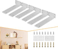 CLT Shelf Bracket( White) , 6” Quarter Inch (1/4") Thick- Max Load: 220 lb Rustic Industrial Modern Farmhouse Heavy Duty Bracket for DIY Table Bench, Pack of 6