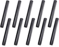 3/4" x 8" Black Painted Iron Pipe, Home TZH 10 Pack Threaded Black Paint Finish Metal Pipe Nipple for DIY Project/Furniture/Shelving Decoration(10, 8")