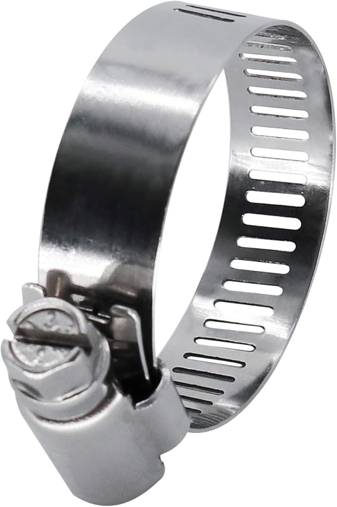 ROADFORMER 2.25" Worm Gear Hose Clamp - SAE 36 Size, Full Stainless Steel with 1/2" Band Width, Working Range 46mm - 70mm Hose Clamps,10 Pack