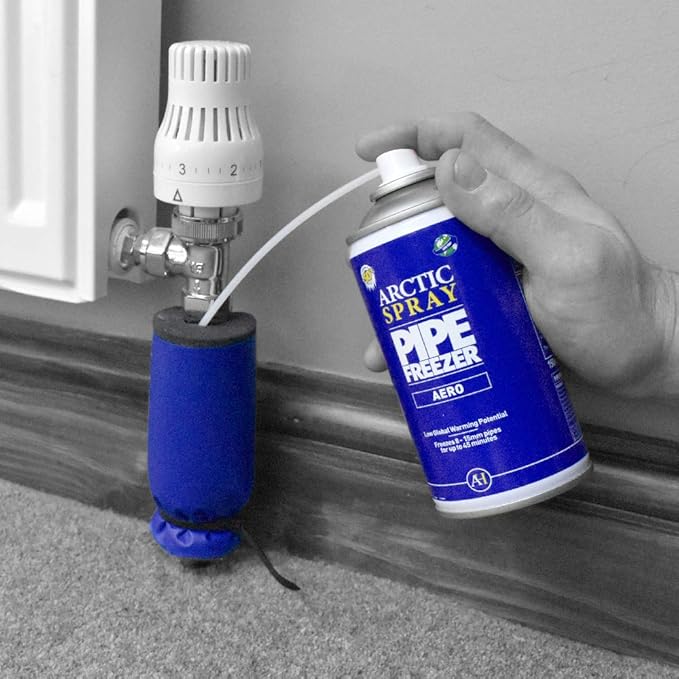 Arctic Hayes ZEK1 Aero Disposable Pipe Freezing Kit with 1 Freezing Jacket for Plumbing Installation, Repair & Maintenance. Freezes Plastic & Metal Pipes (8-15mm), Blue