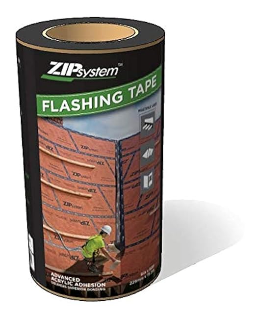 ZIP System Huber Flashing Tape | 9 inches x 50 feet | Self-Adhesive Flashing for Doors-Windows Rough Openings (9" x 50')